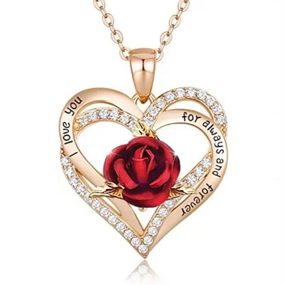 Rose Heart Necklace