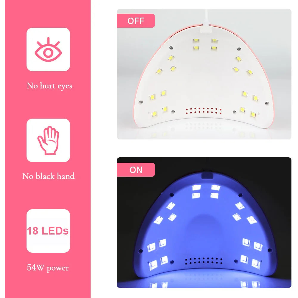 54W 18 LED Drying Lamp Manicure